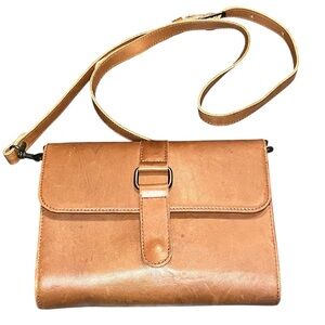 Eddie Bauer Brown Leather Crossbody Bag